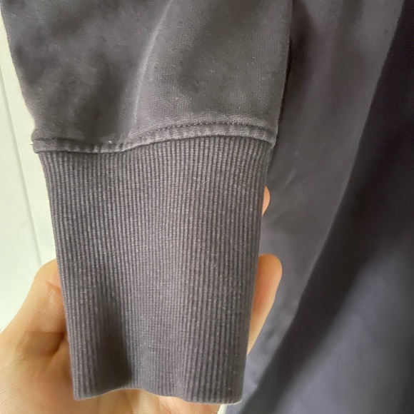 Deep Plum Midi Hooded Sweatshirt Dress - Picture 6 of 8